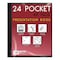 Better Office Products Presentation Book W/Clear Frt Pocket, 24 Pockets, Black, 8.5in. x 11in. Clear-Pockets 32020 - alternate 1